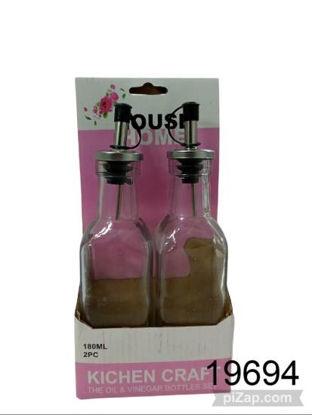 Imagen de ACEITERO/VINAGRERO SET X2 BOTELLAS DE VIDRIO 3.26